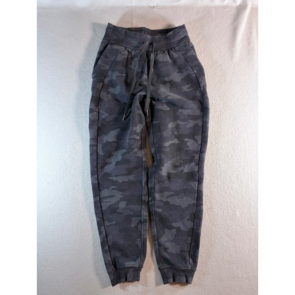 LULULEMON Stretch High-Rise Jogger Full‎ Length Black 365 Camo Deep Coal Multi 2